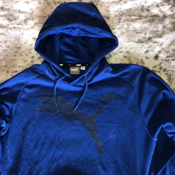 Puma Pullover Hoodie Blue and Black Mens Size Medium - Picture 6 of 11